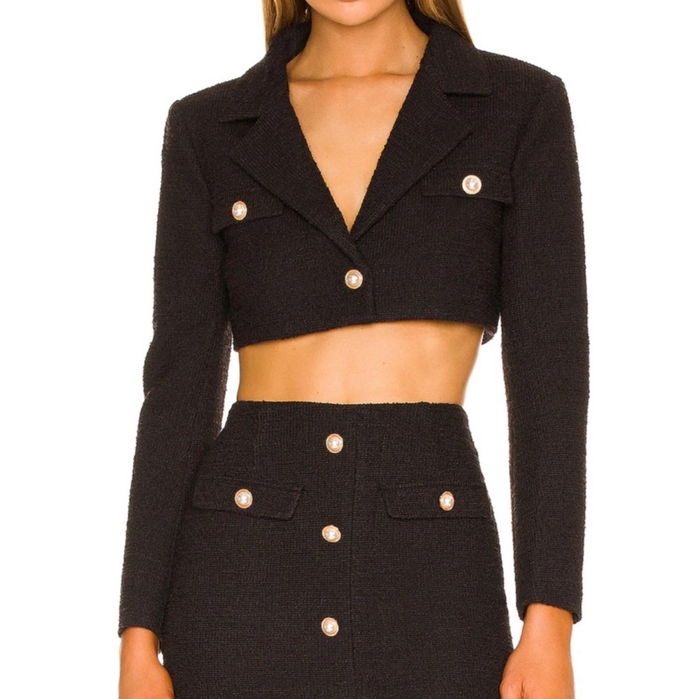 Camila Coelho Becka Crop Blazer Top